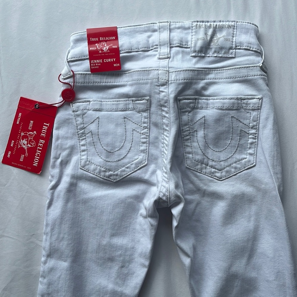 White True Religion Jeans, Size 24